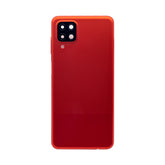 Vitre arrière Samsung Galaxy A12 A125F Rouge avec lentille – OEM