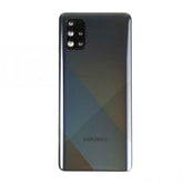 Samsung Galaxy A71 A715 Vitre arrière Noir avec lentille - OEM