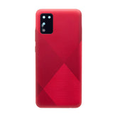 Vitre arrière Samsung Galaxy A02s A025F Rouge Avec Lentille - OEM