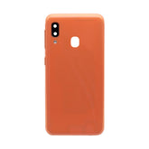Vitre arrière Samsung Galaxy A20e A202F Orange avec lentille – OEM