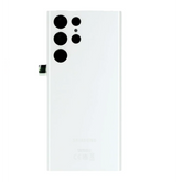 Vitre arrière originale Samsung Galaxy S22 Ultra S908 Blanc fantôme avec lentille