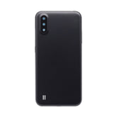 Vitre arrière Samsung Galaxy A01 A015F noire avec lentille - OEM