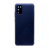 Vitre arrière Samsung Galaxy A02s A025F Bleue Avec Lentille - OEM