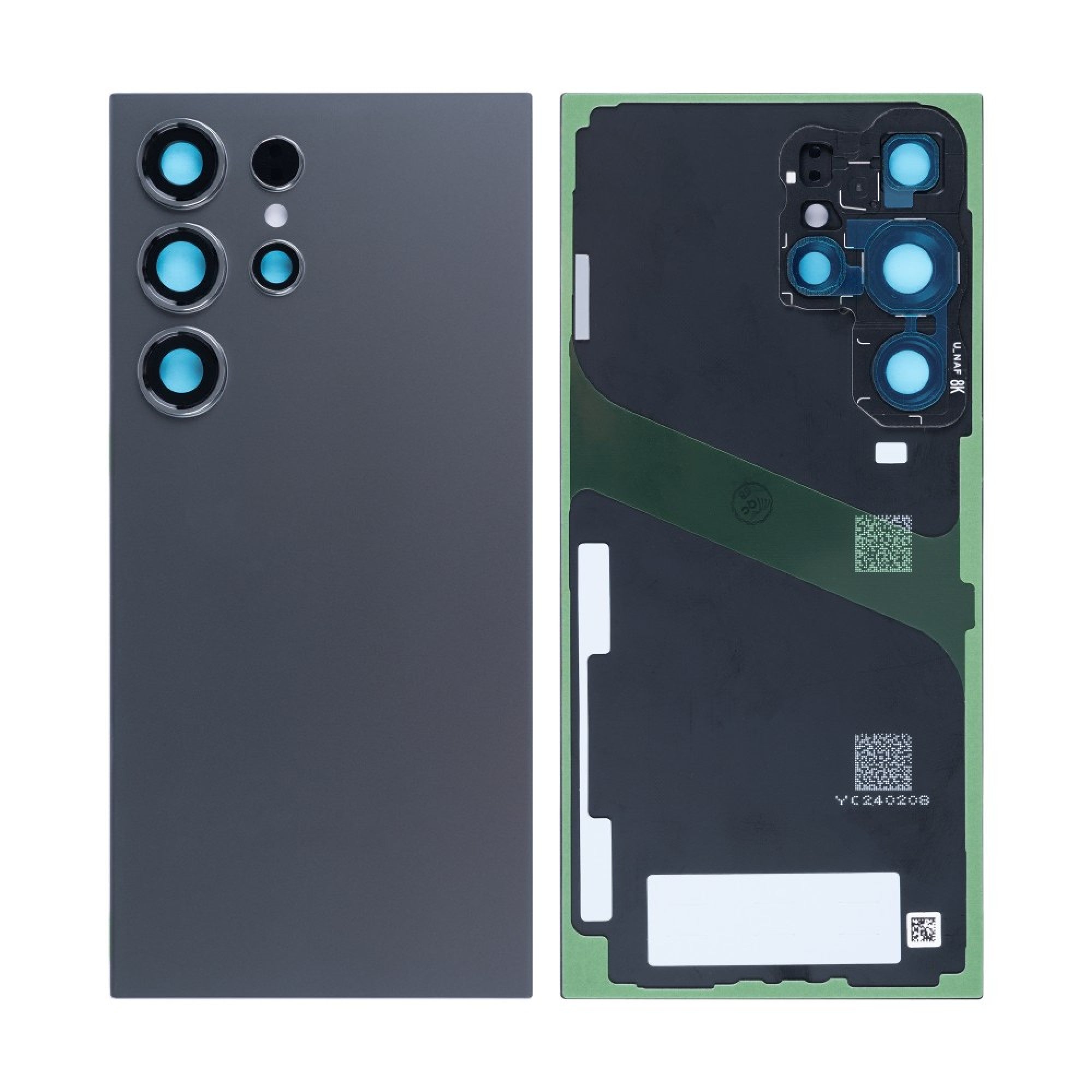 Vitre arrière Samsung Galaxy S24 Ultra S928 Noir Titane avec lentille – OEM