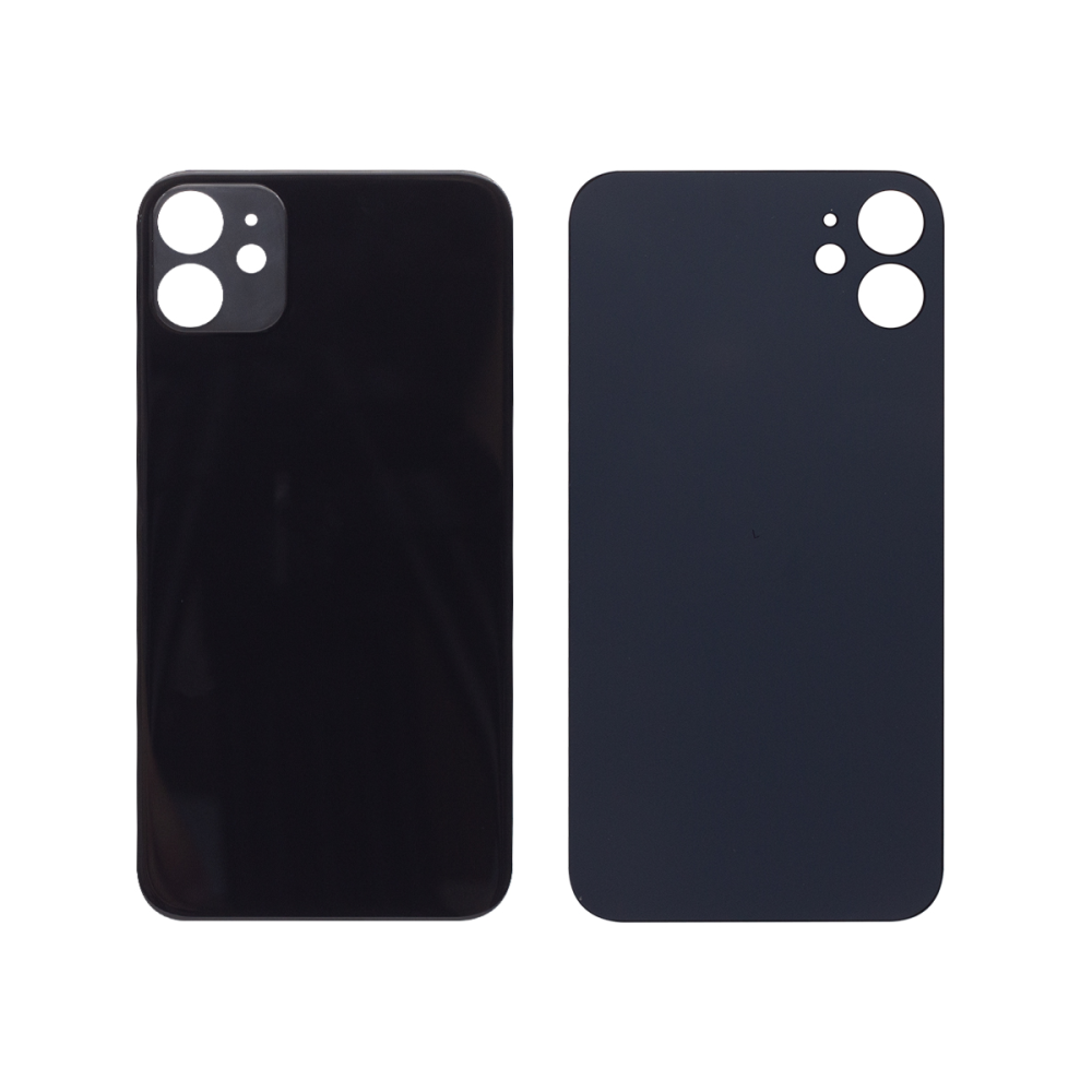 Vitre arrière iPhone 11 Noire (Cadre caméra agrandi) - OEM