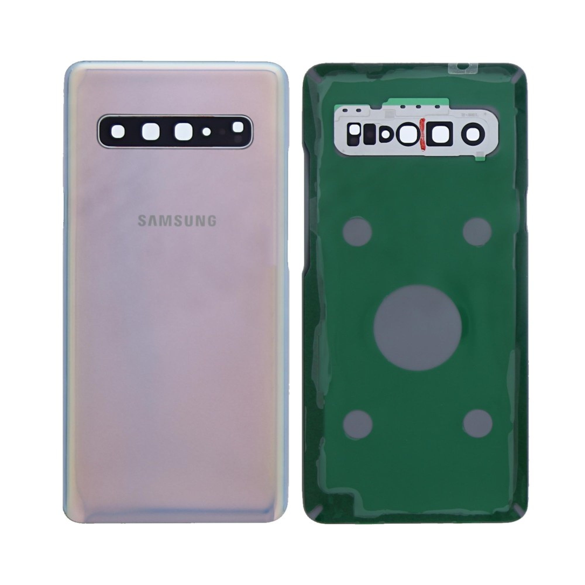Samsung Galaxy S10 5G G977 Vitre arrière Argent  avec lentille - OEM