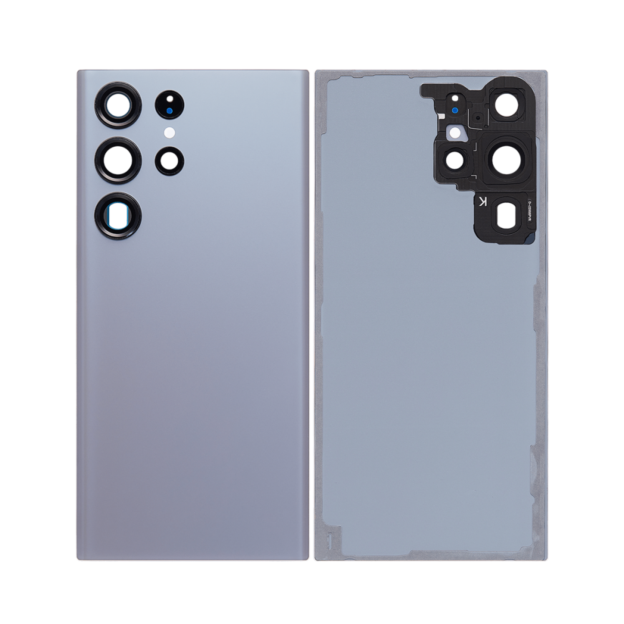 Vitre arrière Samsung Galaxy S23 Ultra S918 Graphite avec lentille - OEM