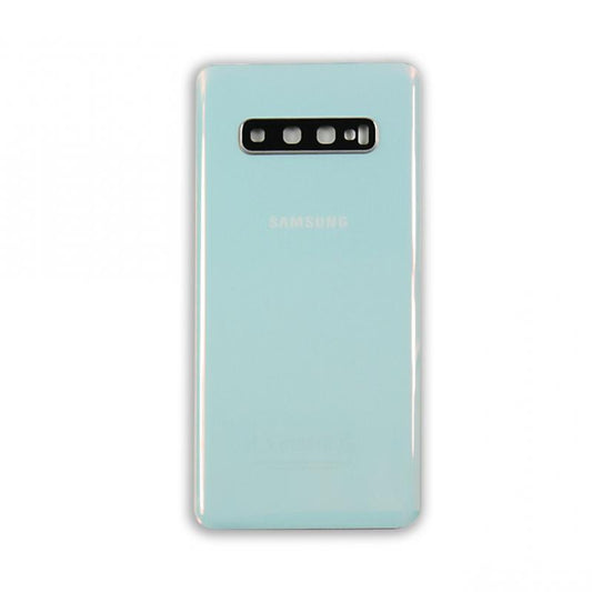 Samsung Galaxy S10 Plus G975 Vitre arrière Blanc avec lentille - OEM