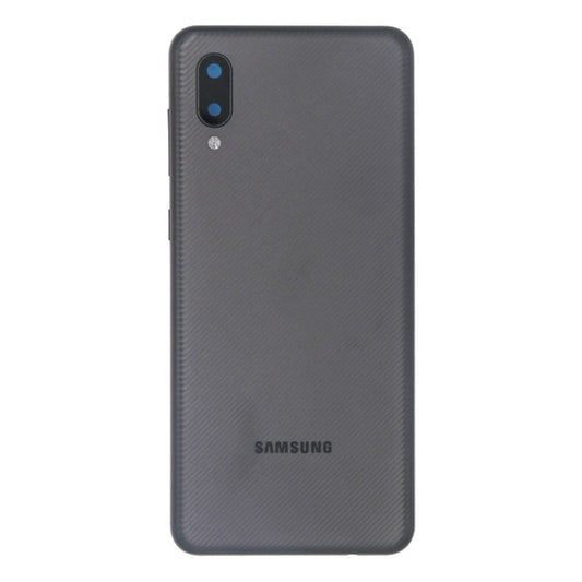 Vitre arrière Samsung Galaxy A02 A022F Noire Avec Lentille - OEM