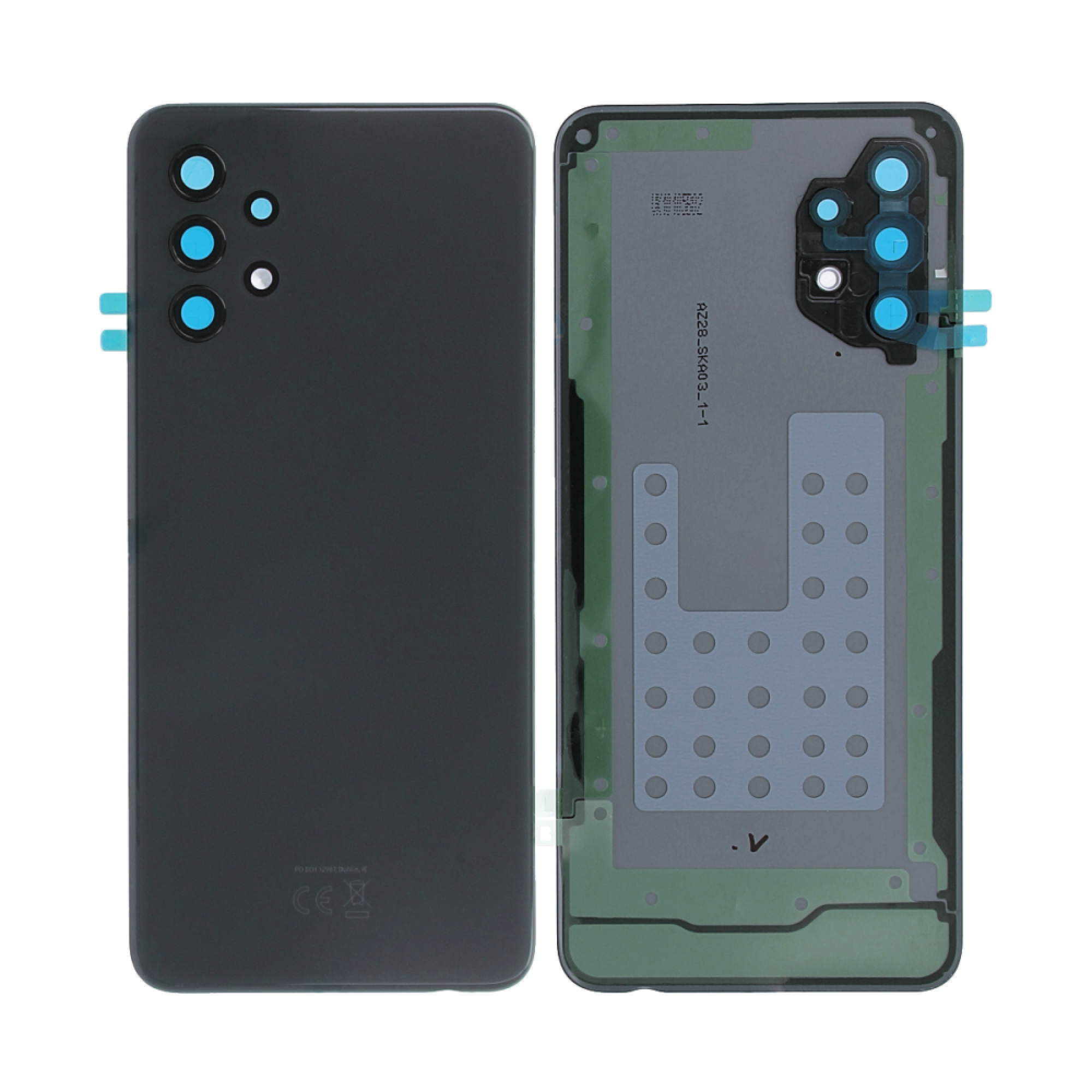 Vitre arrière Samsung Galaxy A32 5G A326B Noir avec lentille – OEM