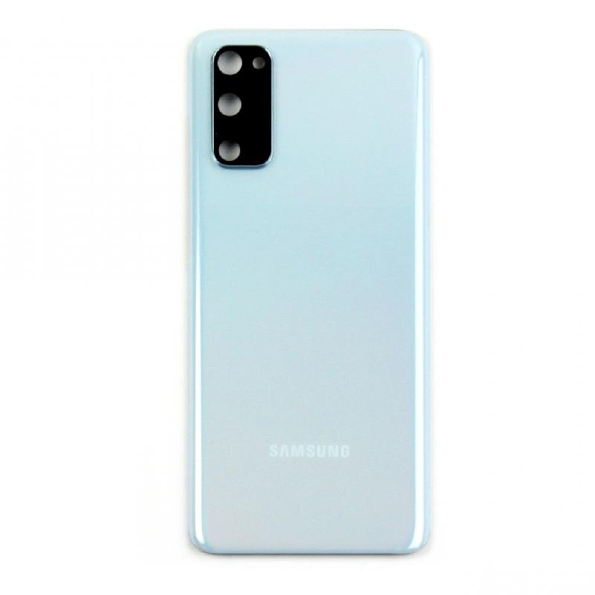 Vitre arrière originale Samsung Galaxy S20 4G G980 / S20 5G G981 Bleu Ciel Avec lentille