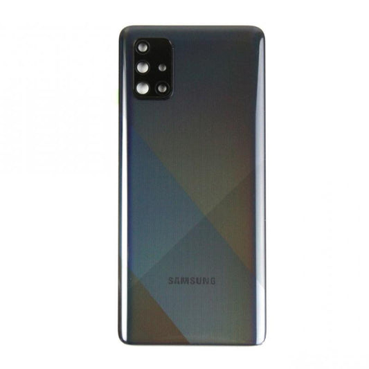 Samsung Galaxy A71 A715 Vitre arrière Noir avec lentille - OEM