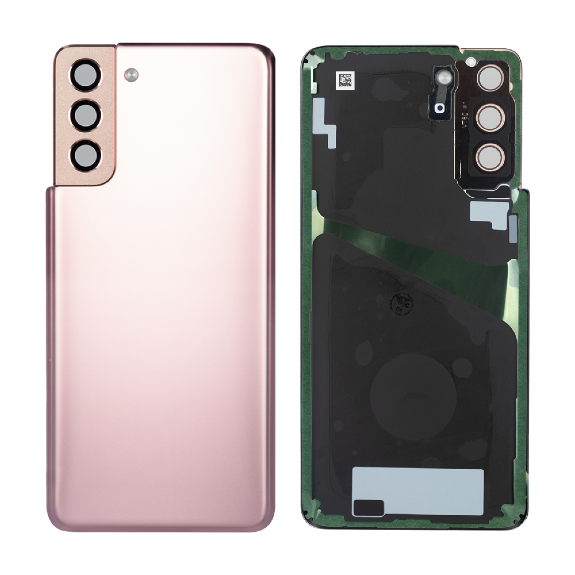 Vitre arrière Samsung Galaxy S21 Plus 5G G996 Or Rose Avec lentille - OEM