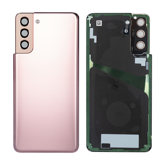 Vitre arrière Samsung Galaxy S21 Plus 5G G996 Or Rose Avec lentille - OEM