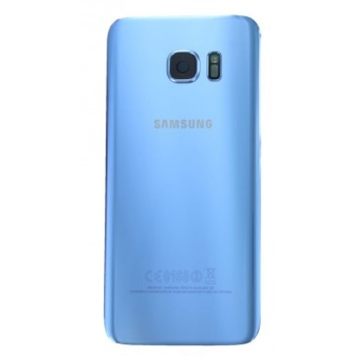 Samsung Galaxy S7 Edge G935 Vitre arrière bleu corail avec lentille - OEM