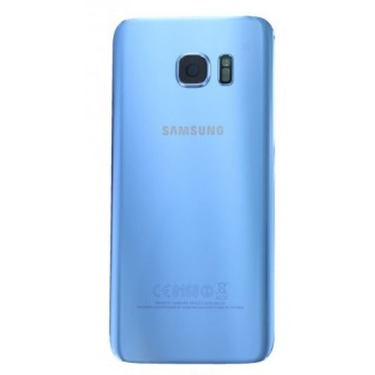 Samsung Galaxy S7 Edge G935 Vitre arrière bleu corail avec lentille - OEM