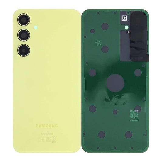 Samsung Galaxy A55 5G A556 Vitre Arrière Jaune avec Lentille - Originale