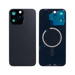 Verre arrière iPhone 15 Pro Max Titane Noir (Contour caméra agrandi) - Compatible