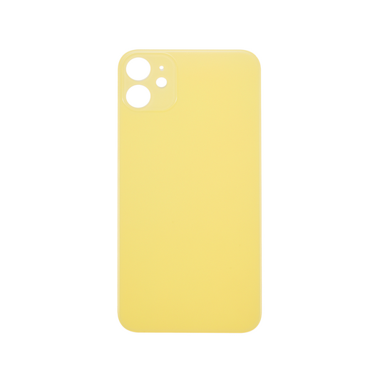 Vitre arrière iPhone 11 Jaune (Cadre caméra agrandi) - OEM