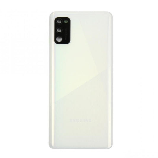 Vitre arrière Samsung Galaxy A41 A415F Prism Crush Blanc avec lentille – OEM