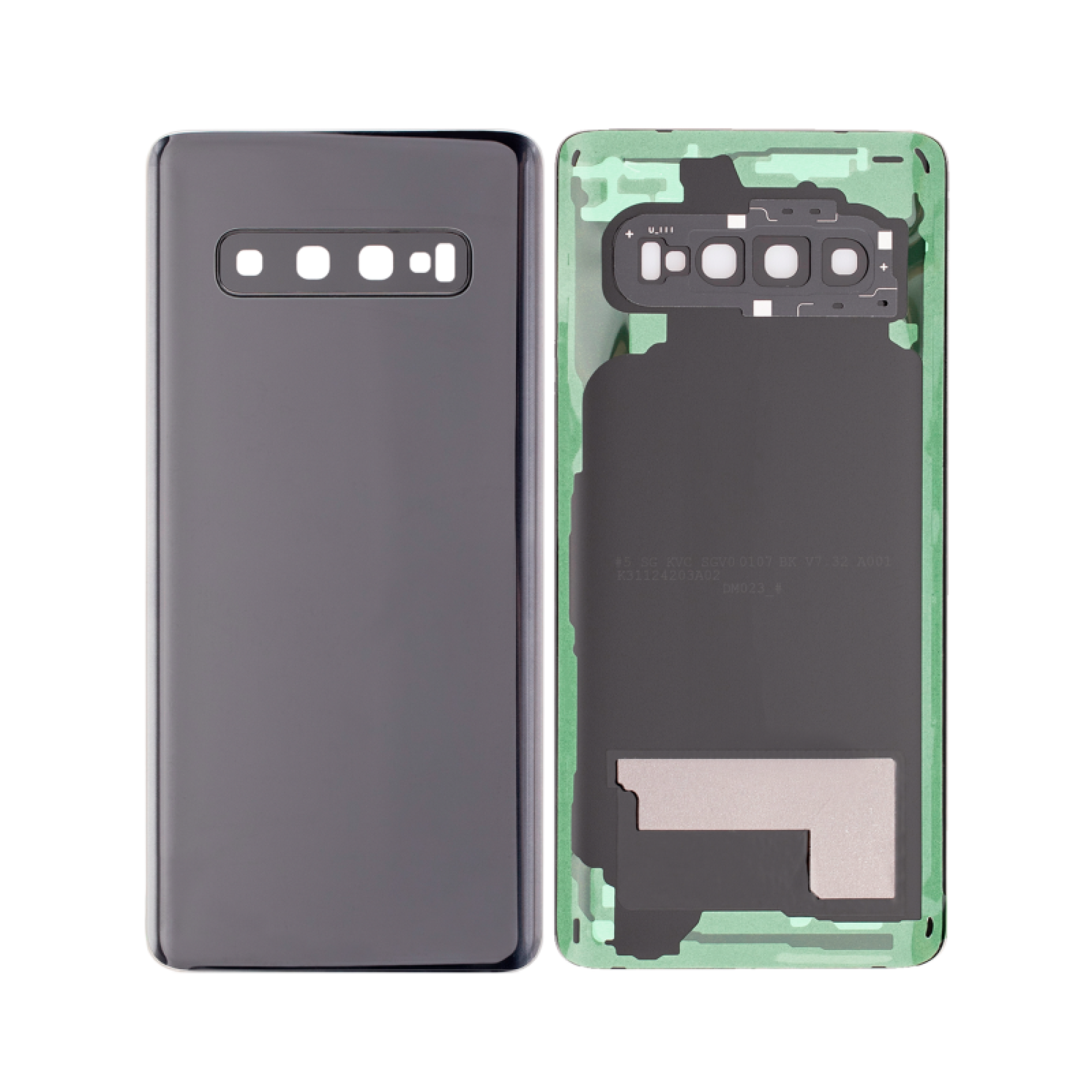 Samsung Galaxy S10 G973 Vitre arrière Noir Prismatique avec lentille - OEM