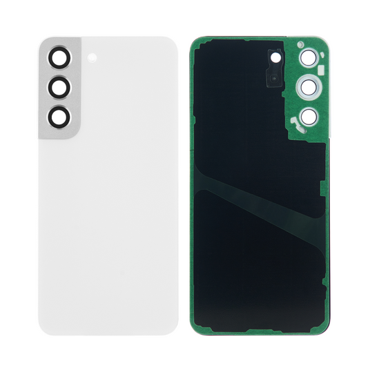 Vitre arrière Samsung Galaxy S22 S901 Crème avec lentille - OEM