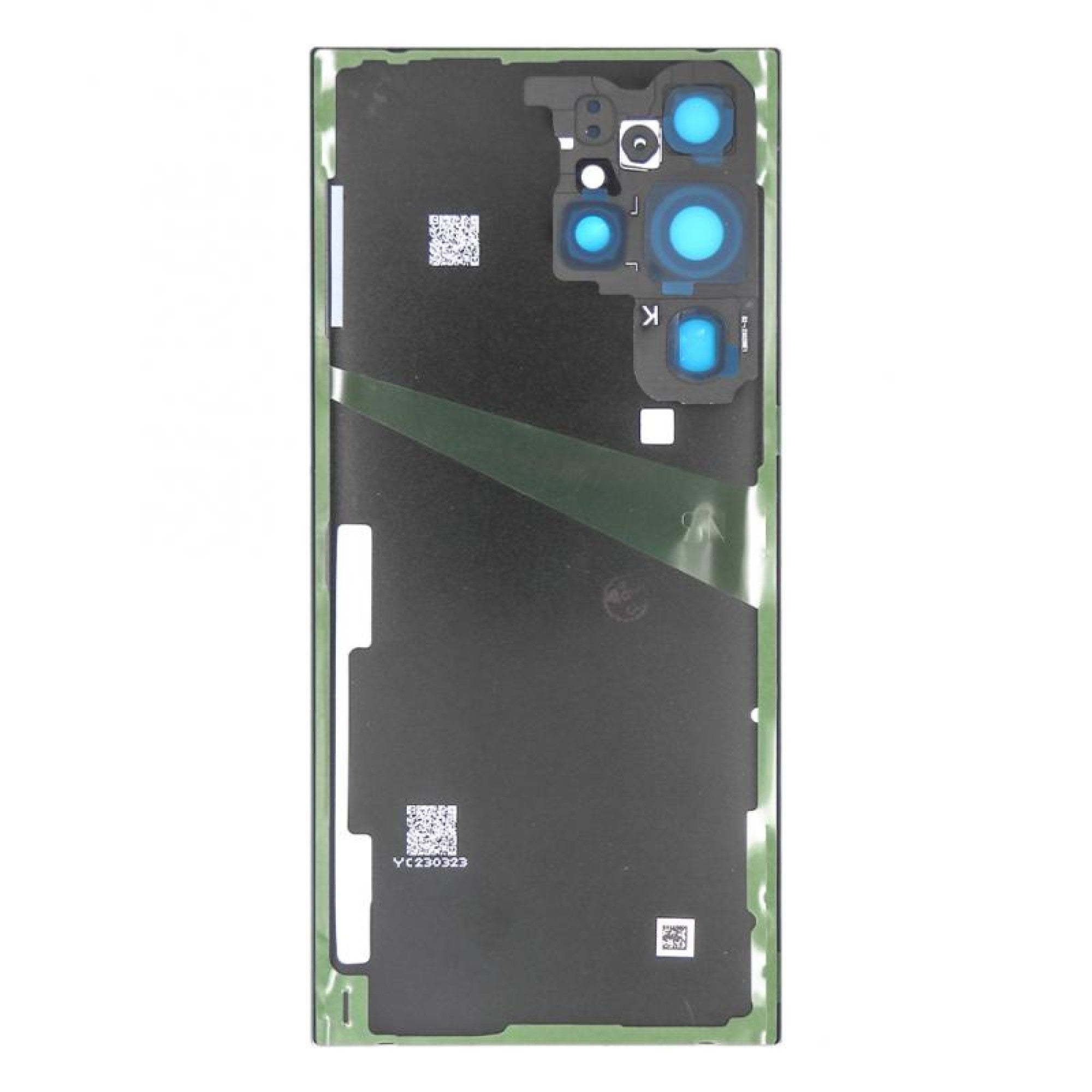 Vitre arrière Originale Samsung Galaxy S23 Ultra S918 Noir Phantom avec lentille