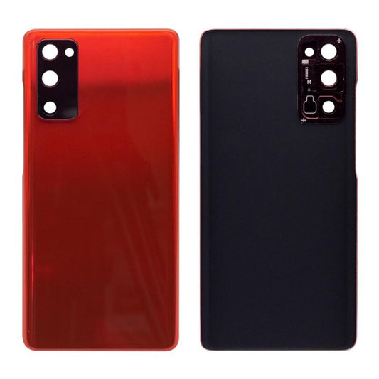 Vitre arrière Samsung Galaxy S20 FE G780 Rouge Nuage Avec lentille - OEM