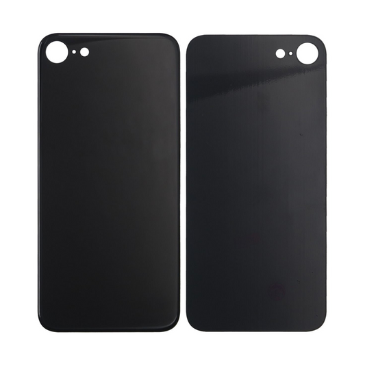 Vitre arrière iPhone 8 Noir Extra (Cadre caméra agrandi) - OEM