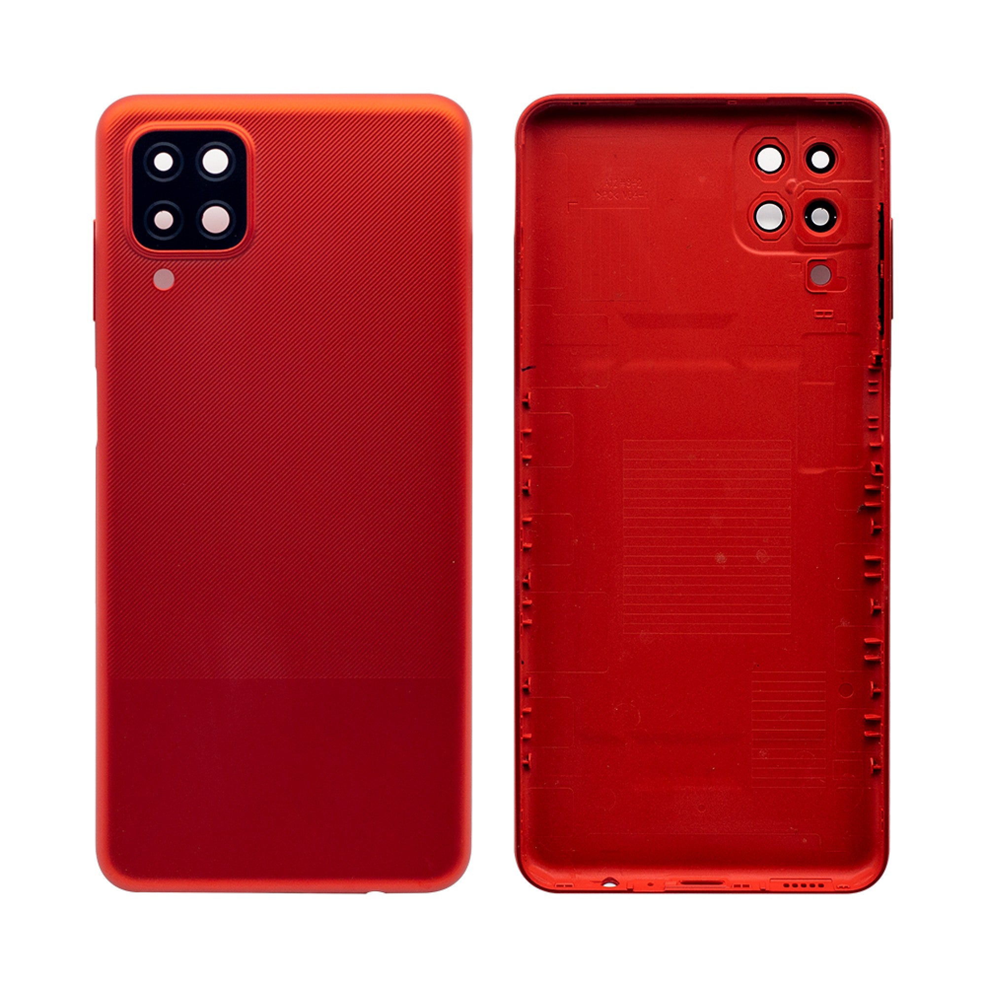 Vitre arrière Samsung Galaxy A12 A125F Rouge avec lentille – OEM