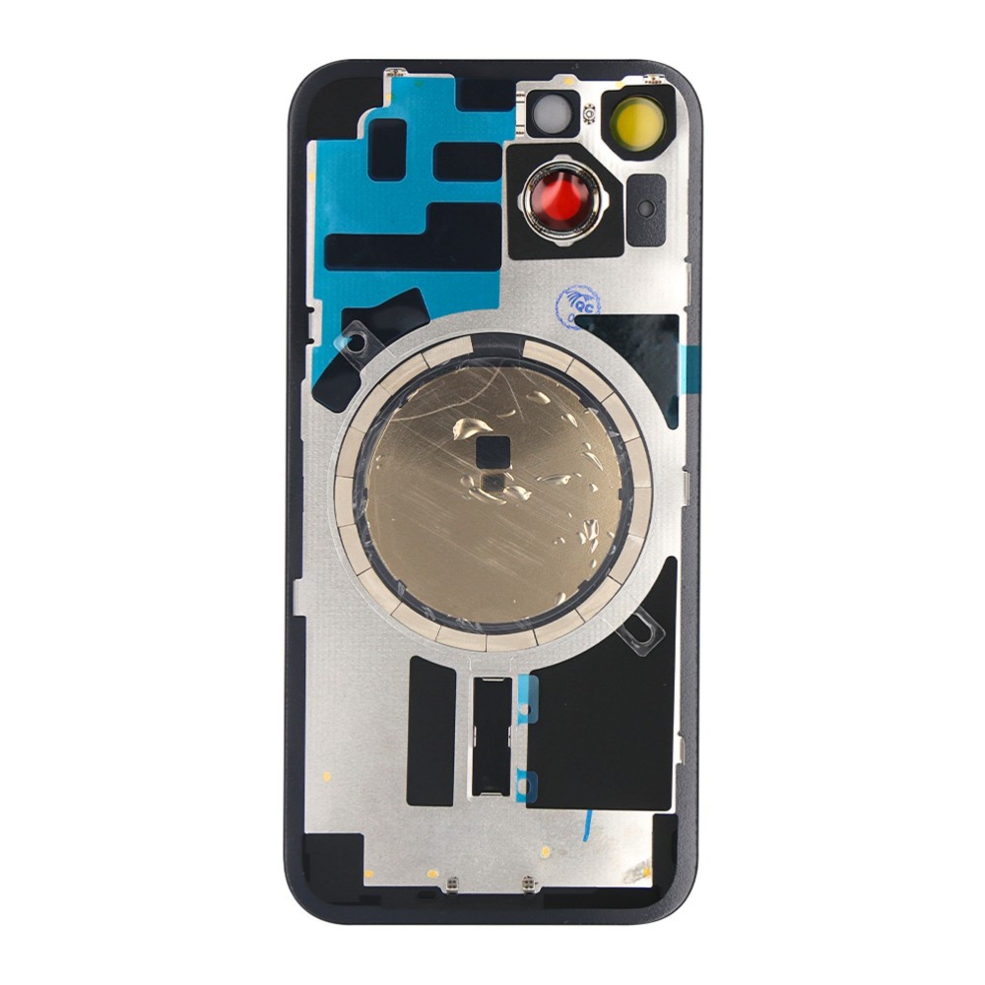 Vitre arrière iPhone 14 Noir (Cadre caméra agrandi) - OEM