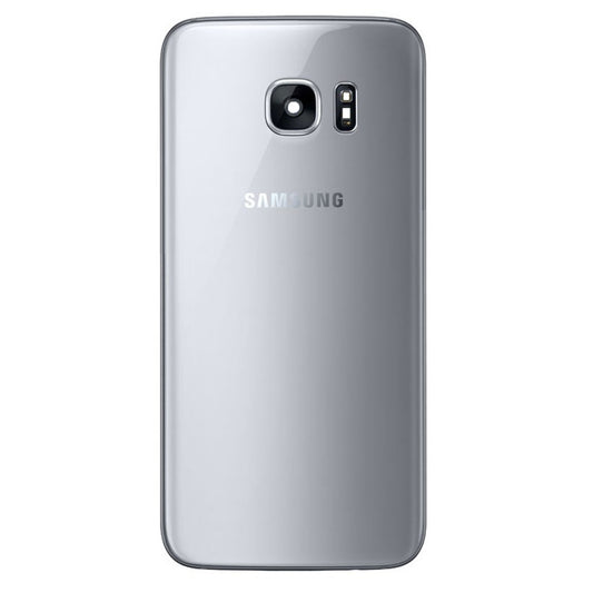 Samsung Galaxy S7 G930 Vitre arrière argent avec lentille - OEM