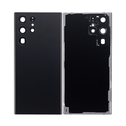 Vitre arrière Samsung Galaxy S22 Ultra S908 Noir Phantom avec lentille-OEM