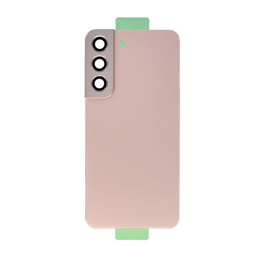 Vitre arrière Originale Samsung Galaxy S22 S901 Or Rose avec lentille