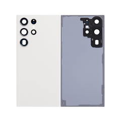 Vitre arrière Samsung Galaxy S23 Ultra S918 Crème avec lentille - OEM