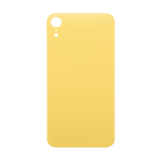 Vitre arrière iPhone Xr Jaune (Cadre caméra agrandi) - OEM