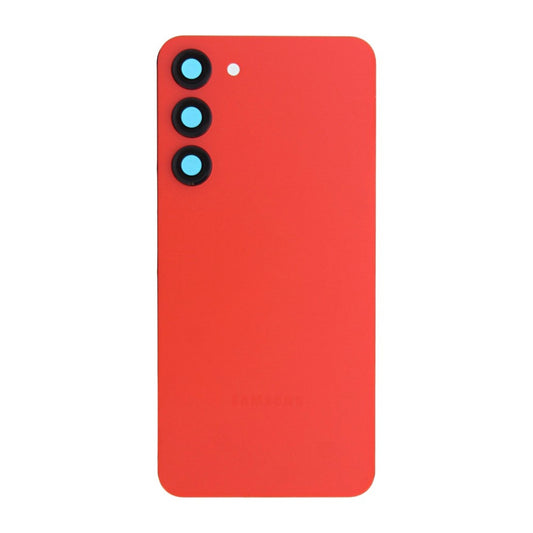 Vitre arrière Samsung Galaxy S23 Plus S916 Rouge avec lentille – OEM