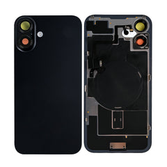 Vitre arrière iPhone 16 Plus avec NFC, cadre caméra agrandi Noir