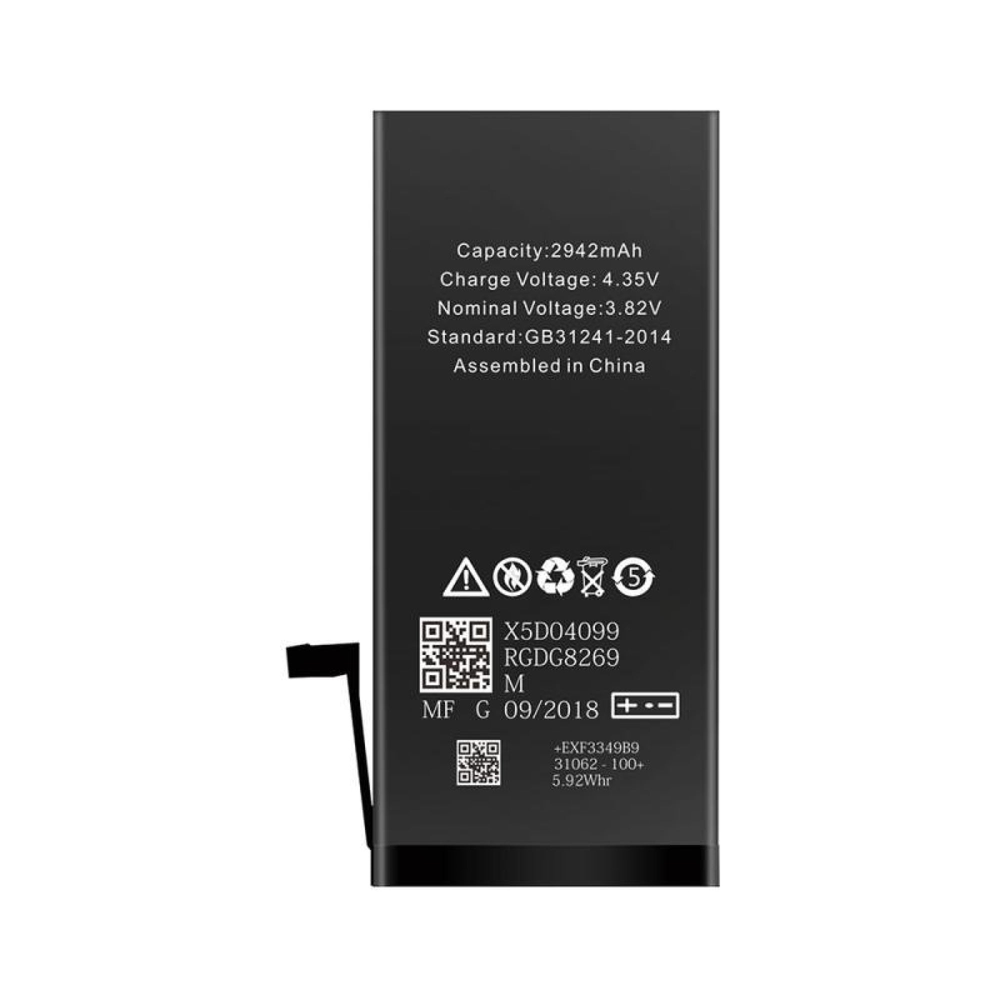 Batterie de remplacement pour iPhone XR - 2942 mAh - OEM