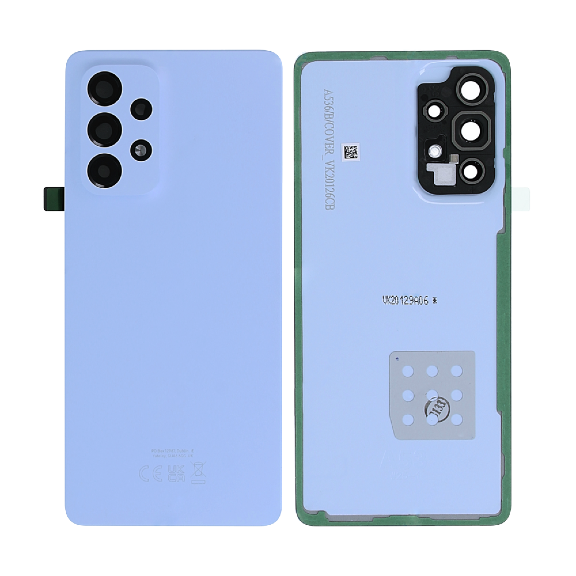 Samsung Galaxy A53 5G A536 Vitre arrière Bleu avec lentille - OEM