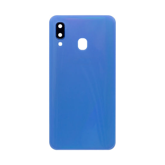 Vitre arrière Samsung Galaxy A40 A405F Bleue avec lentille – OEM