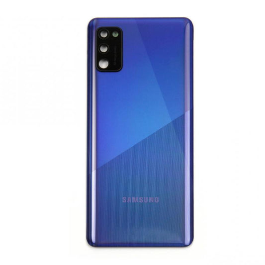 Vitre arrière Samsung Galaxy A41 A415F Prism Crush Bleu avec lentille – OEM