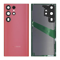 Vitre arrière Originale Samsung Galaxy S23 Ultra S918 Rouge avec lentille
