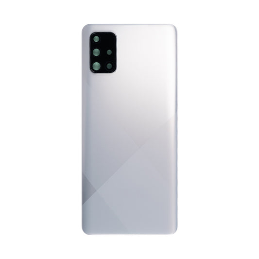 Samsung Galaxy A71 A715 Vitre arrière Argent avec lentille - OEM