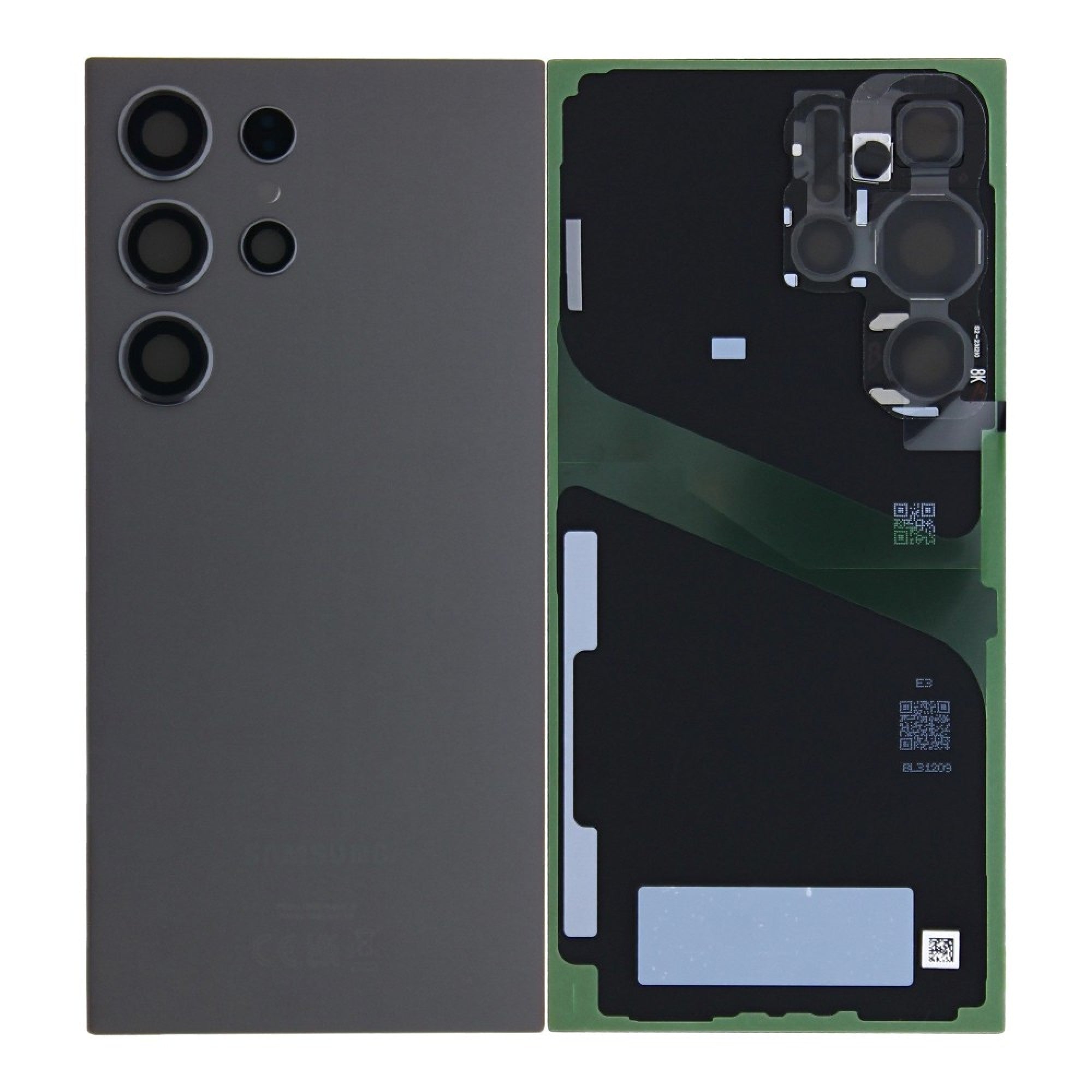 Vitre arrière Originale Samsung Galaxy S24 Ultra S928 Noir Titane avec lentille