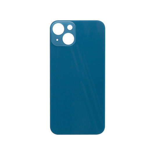 Vitre arrière iPhone 13 Bleue (Cadre caméra agrandi) - OEM