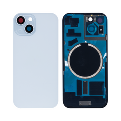 Vitre arrière iPhone 15 Plus Bleu (Cadre caméra agrandi, sans logo)