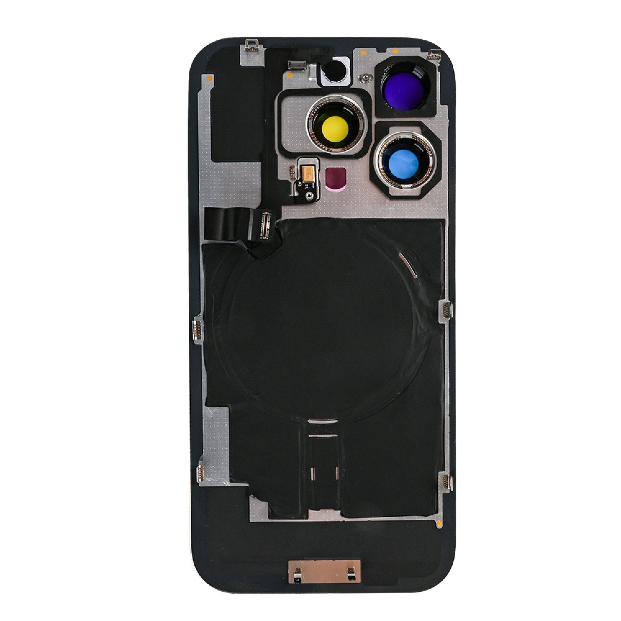 Vitre arrière iPhone 16 Pro Max avec NFC, cadre caméra agrandi Titane Blanc