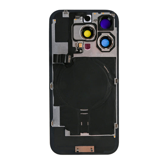 Vitre arrière iPhone 16 Pro Max avec NFC, cadre caméra agrandi Titane Blanc