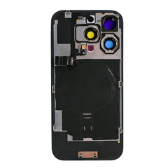 Vitre arrière iPhone 16 Pro Max avec NFC, cadre caméra agrandi Titane Blanc